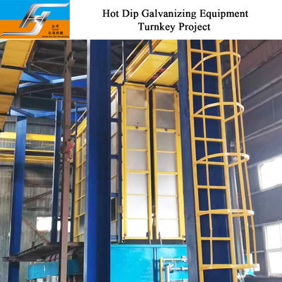 Hot Dip Galvanizing Furnace with High Velocity Pulse Fired Burner for Galvanizing Steel Parts and Customized Kettle Design