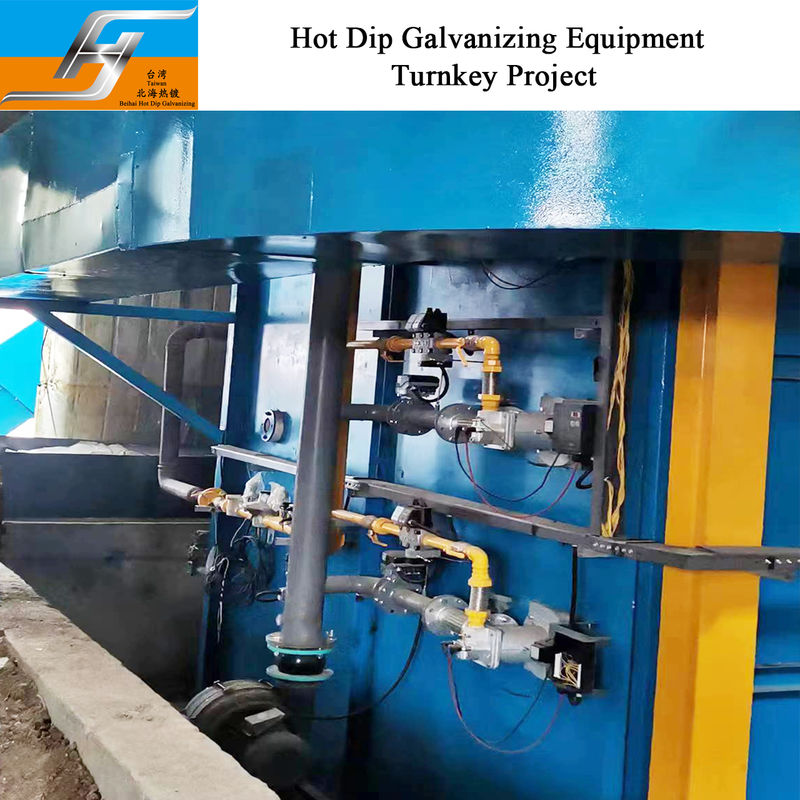 Hot Dip Galvanizing Furnace with High Velocity Pulse Fired Burner for Galvanizing Steel Parts and Customized Kettle Design